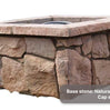 42" Square Custom Stone Gas Fire Pit
