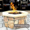 42″ Octagon Custom Stone Gas Fire Pit