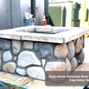 42" Square Custom Stone Gas Fire Pit