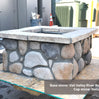 36″ Square Custom Stone Gas Fire Pit
