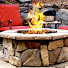 46" Octagon Custom Stone Gas Fire Pit