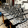 48" Linear Fire Twig Sculpture