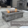 61″ x 31″ Rectangle Custom Stone Gas Fire Pit