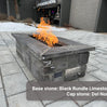 61″ x 31″ Rectangle Custom Stone Gas Fire Pit