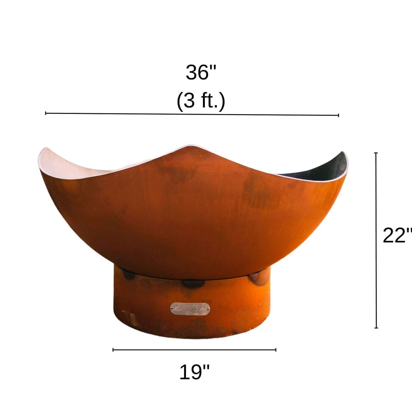 Manta Ray Gas Fire Pit by Fire Pit Art