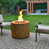 Beverly Cor-Ten Steel Gas Fire Pit- Round (3 sizes)