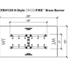 Warming Trends Crossfire H-Style Brass Gas Fire Pit Burners - 5 Sizes
