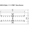 Warming Trends Crossfire H-Style Brass Gas Fire Pit Burners - 5 Sizes