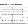 Warming Trends Crossfire H-Style Brass Gas Fire Pit Burners