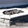 61″ x 42″ Rectagon Custom Stone Gas Fire Pit