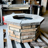 36″ Octagon Custom Stone Gas Fire Pit