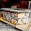 61″ x 42″ Rectagon Custom Stone Gas Fire Pit
