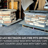 61″ x 42″ Rectagon Custom Stone Gas Fire Pit