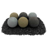 4" Natural Variety Lite Stone Fire Balls - Set of 6