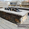 61″ x 31″ Rectangle Custom Stone Gas Fire Pit
