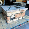 42" Square Custom Stone Gas Fire Pit