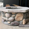 42″ Octagon Custom Stone Gas Fire Pit