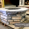 46" Octagon Custom Stone Gas Fire Pit