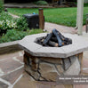 42″ Octagon Custom Stone Gas Fire Pit