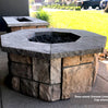 46" Octagon Custom Stone Gas Fire Pit