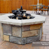 42″ Octagon Custom Stone Gas Fire Pit