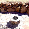 42″ Octagon Custom Stone Gas Fire Pit