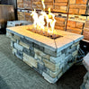 48″ x 30″ Rectangle Custom Stone Gas Fire Pit
