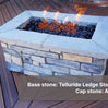 48″ x 30″ Rectangle Custom Stone Gas Fire Pit