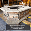 61″ x 42″ Rectagon Custom Stone Gas Fire Pit