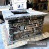 42" Square Custom Stone Gas Fire Pit