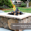 42" Square Custom Stone Gas Fire Pit