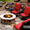 46" Octagon Custom Stone Gas Fire Pit