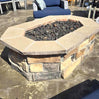 61″ x 42″ Rectagon Custom Stone Gas Fire Pit