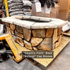 61″ x 42″ Rectagon Custom Stone Gas Fire Pit