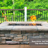 61″ x 31″ Rectangle Custom Stone Gas Fire Pit