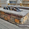 61″ x 31″ Rectangle Custom Stone Gas Fire Pit