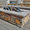 61″ x 31″ Rectangle Custom Stone Gas Fire Pit