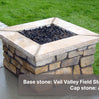 36″ Square Custom Stone Gas Fire Pit