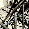 48" Linear Fire Twig Sculpture