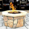 42″ Octagon Custom Stone Gas Fire Pit