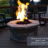 36″ Octagon Custom Stone Gas Fire Pit
