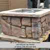 36″ Square Custom Stone Gas Fire Pit
