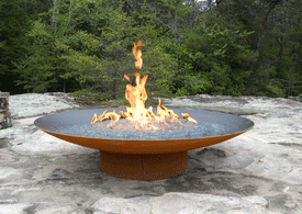 Asia 60″ Gas Fire Pit by Fire Pit Art