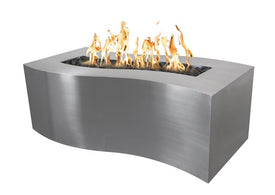 Billow Rectangle Stainless Steel Gas Fire Pit (2 sizes)
