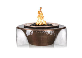 Cazo 360 Degree Round Copper Fire and Water Bowls