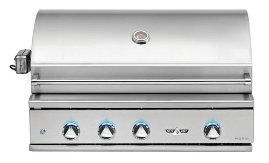 Delta Heat 38 Built In Inch Gas Grill with Interior Lights & Rotisserie