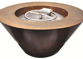 Mesa Round Copper Gas Fire Bowl