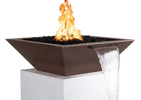 Maya Square Copper Gas Fire and Water Pit- 3 sizes available