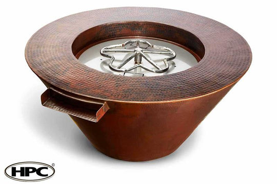 Mesa Round Copper Gas Fire and Water Bowl