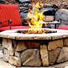 46" Octagon Custom Stone Gas Fire Pit